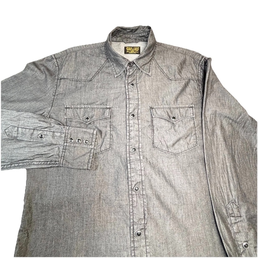 Jean Shop New York‎ Western Shirt Men’s Medium Black Pearl Snap Goucho